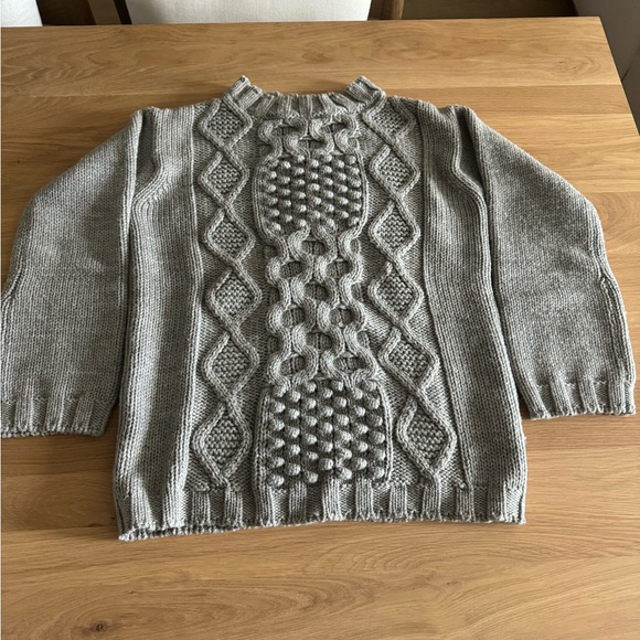 Gray Moncler Cable Knit Sweater - Size Small - Picture 2 of 11